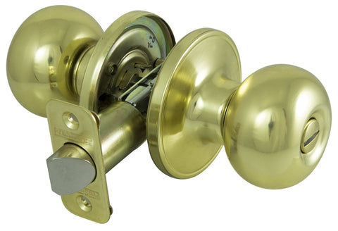 Knob Privacy Ball Pol Brass Vp