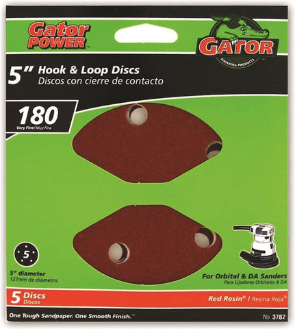 5in 5hole Hk-loop 180grit 5pk