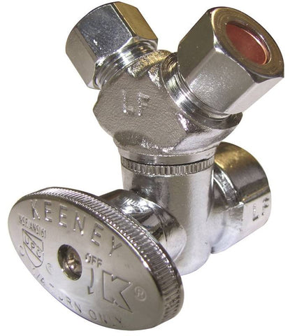 Valve 3way 1-2x3-8x3-8