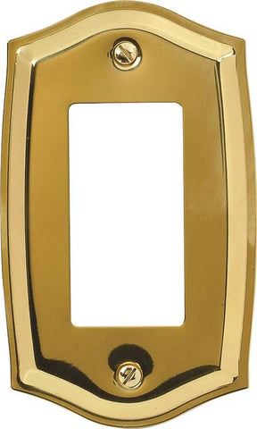 Wall Plate 1gang Decr Brass Pb