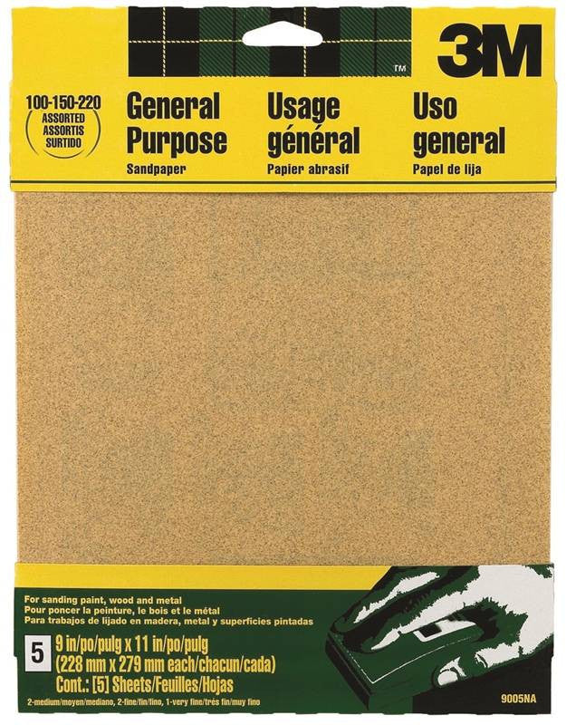 Sandpaper Al Oxide 9x11in Asst