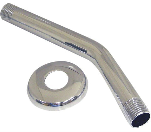 Shower Arm W-flange 8in Chrome