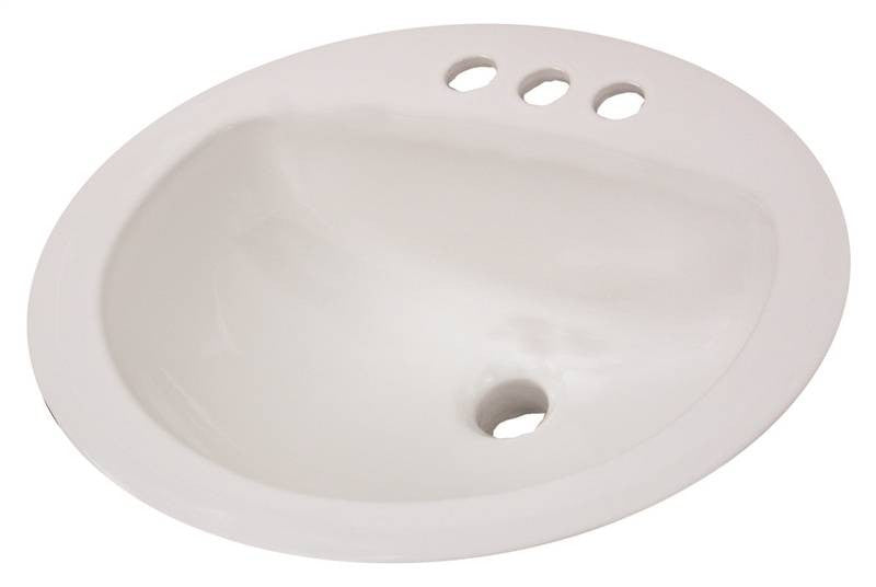 Sink Lav Oval Drop In Bone