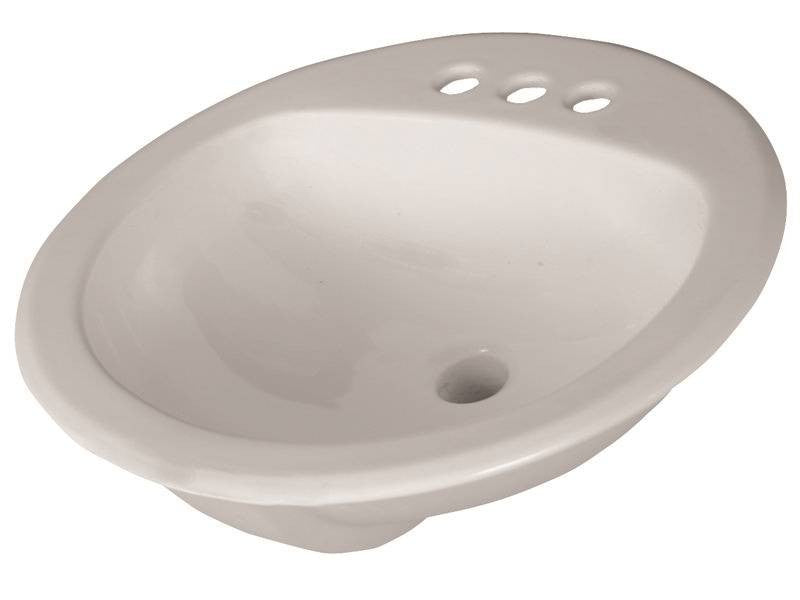 Sink Lav Round Drop In Bone