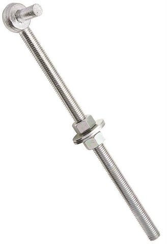 Hook Bolt Steel 5-8x12in Zinc