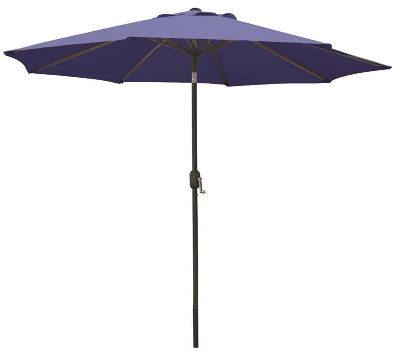 Umbrella Mrkt Crnk Stl Blu 9ft
