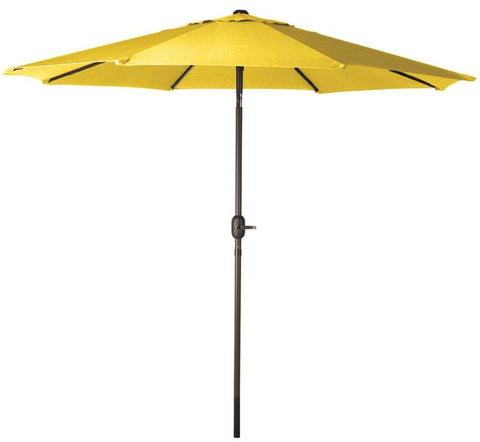 Umbrella Mrkt Crnk Stl Yel 9ft