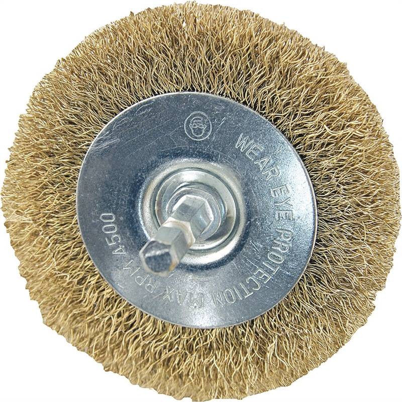 Wheel Brush 1-4" Shnk 4" Fine