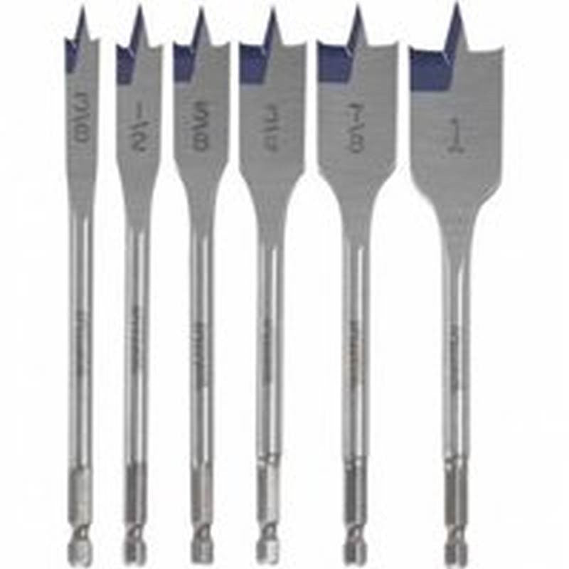 6pc Wood Boring Spade Bit Set