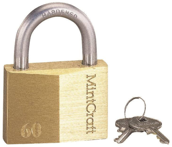 Padlock Brass 1-1-4in W Shackl