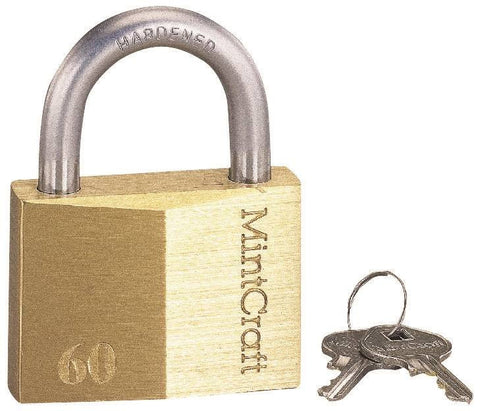 Padlock Brass 1-1-4in W Shackl