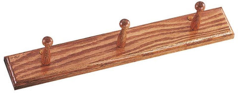 Robe Hook Light Oak 3-peg