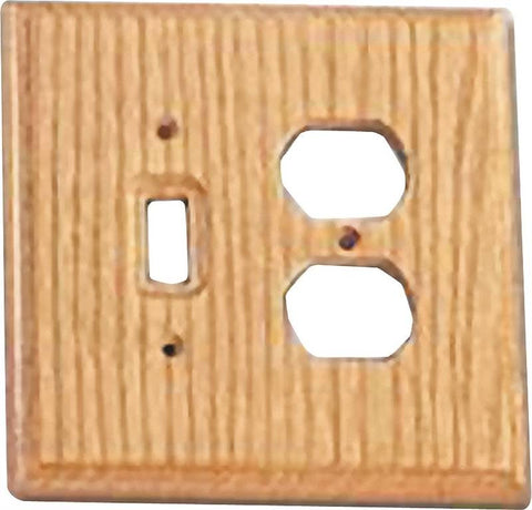 Wall Plate 2g Recpt-swtch Oak