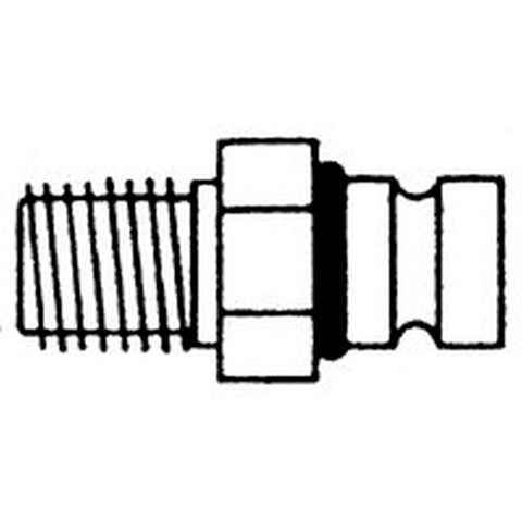 Fuel Line Connector Male 1-4in