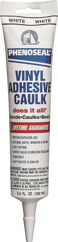 Caulk Vinyl Adhesive Wht 5.5oz