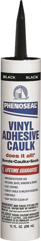 Caulk Vinyl Adhesive Blk 10oz