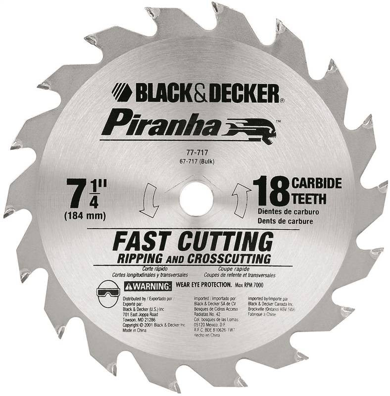 Circ Saw Blade 7-1-4 18t Carb