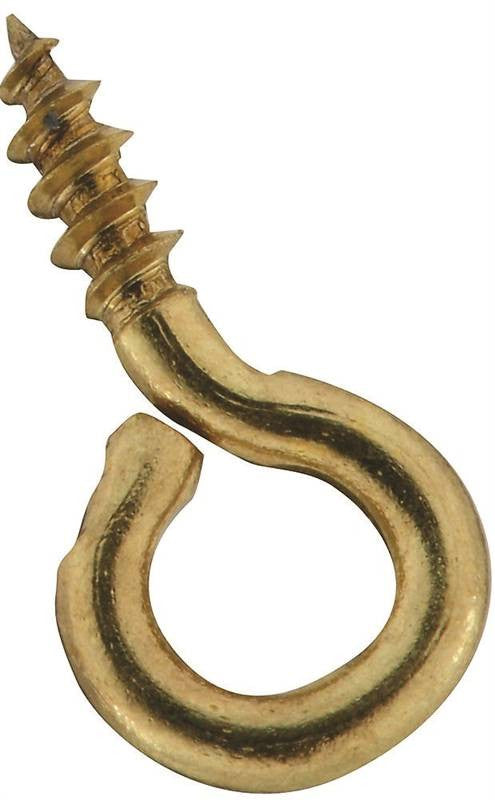 Eye Screw Stl Sm 1-2in Brass