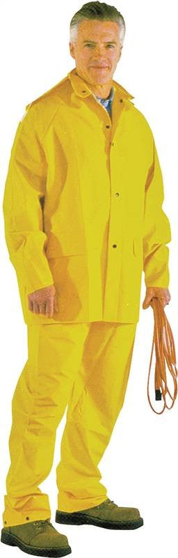 Rainsuit Pvc-poly 3pc Ylw Med