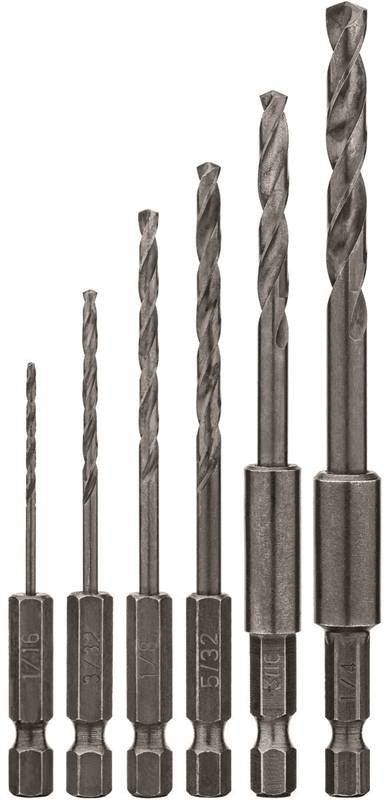 6pc Hex Shnk Bit Set Rapidload