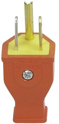 Org Ground 3wire Straight Plug