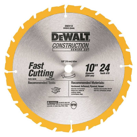 Circ Saw Blade 10in 24t Thin