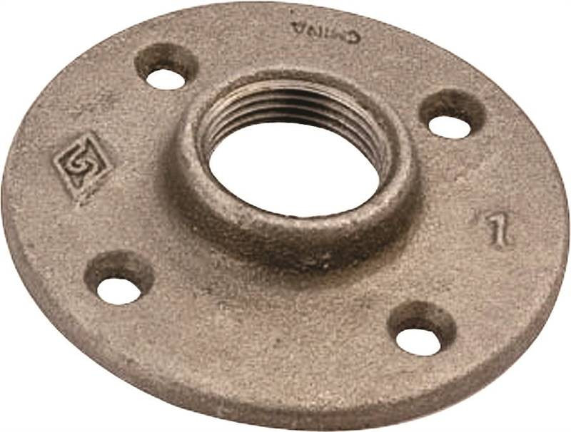 Floor Flange Blk Malleable 1-2