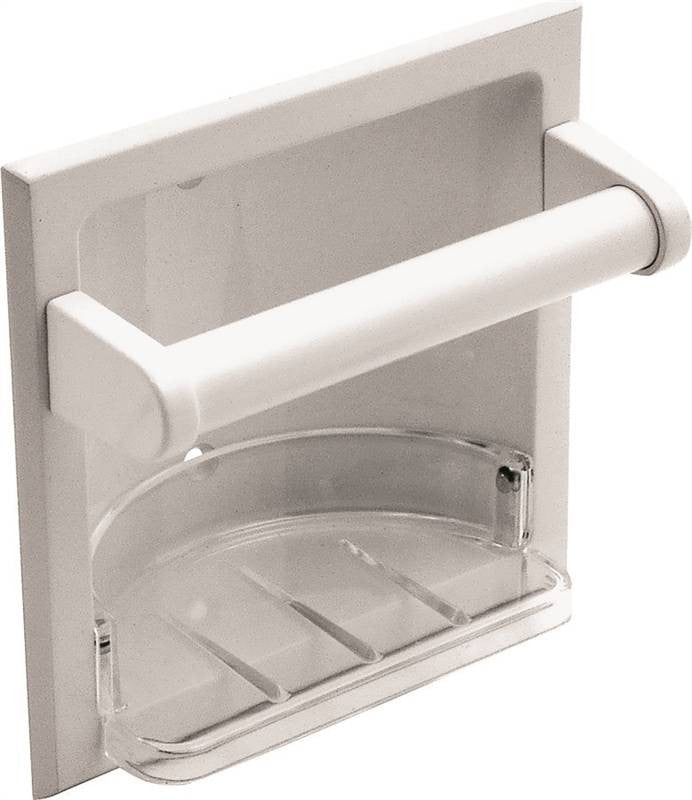 Soap Dish-grab Bar Recessd Wht