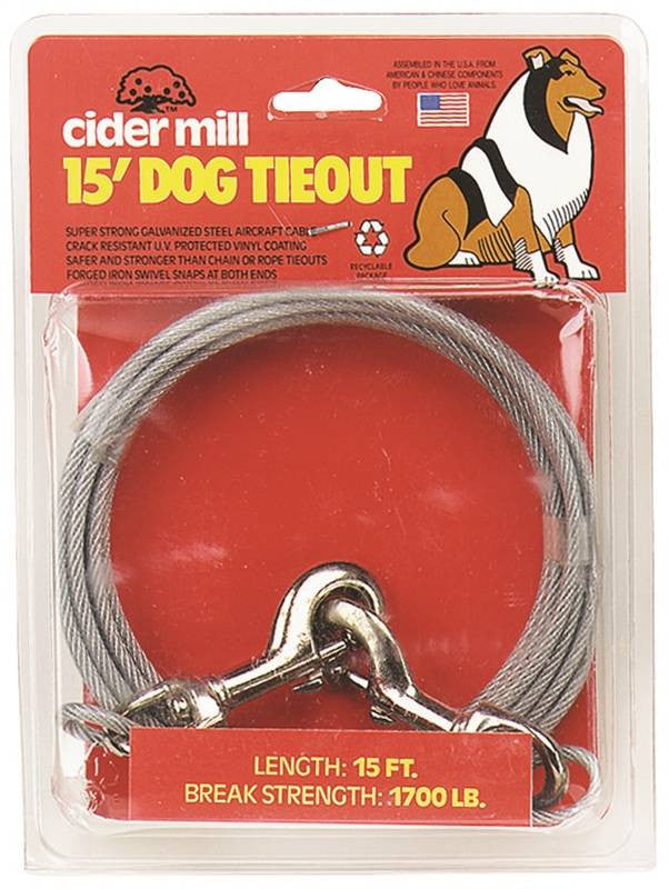 Tieout Cable Pet 15ft Medium