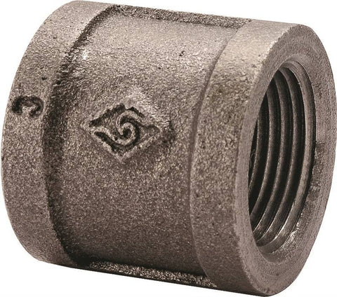 Coupling Black Malleable 1-2