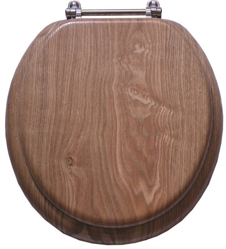 Toilet Seat Natl Oak Fnsh 17in