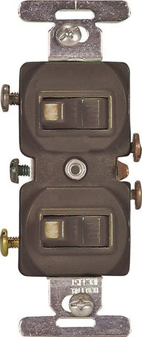 Switch 2toggle 1p-1p Grd Brown