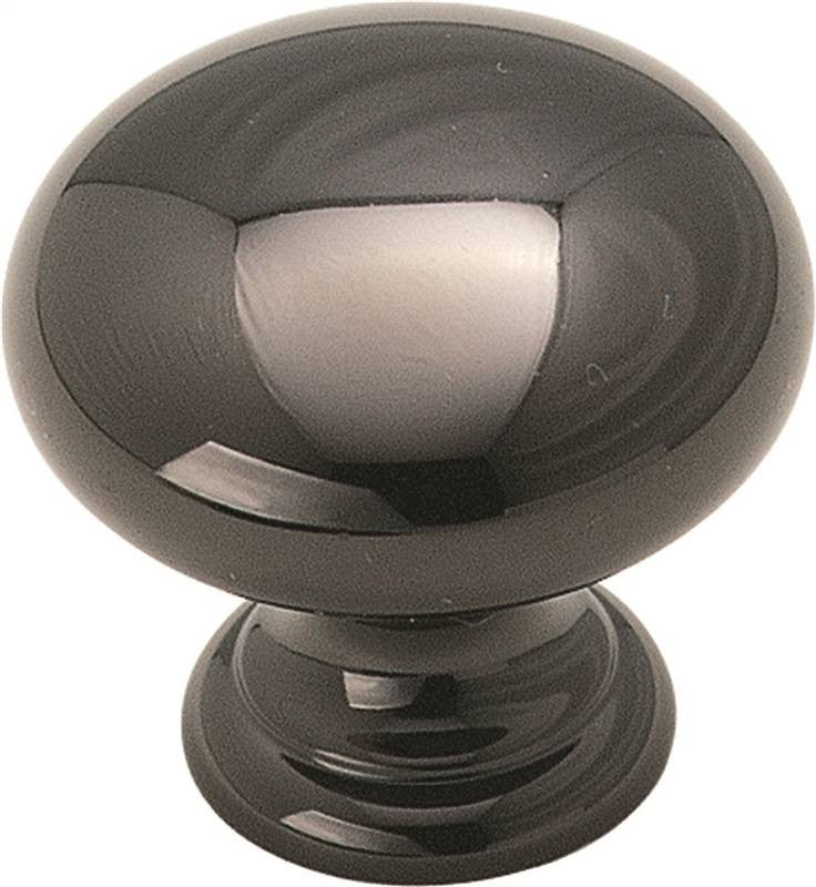 Knob Cabinet 1-1-4in Black Nkl