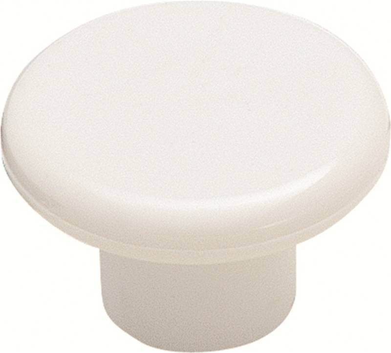 Knob Cabinet 1-1-4in Plst Wht