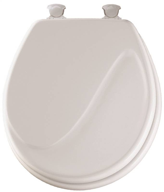 Toilet Seat Rnd Wd Wave White