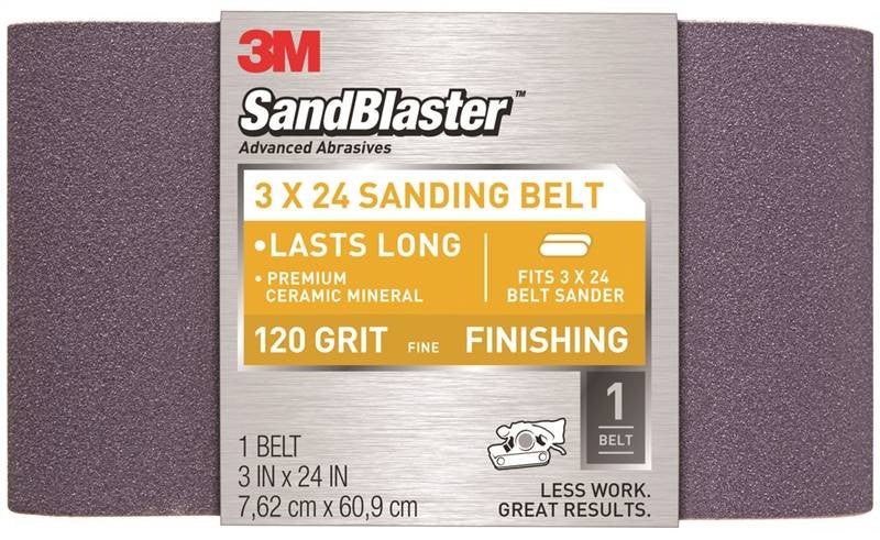 3x24in Fine Prpl Sanding Belt