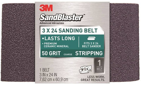 3x24in Crse Prpl Sanding Belt