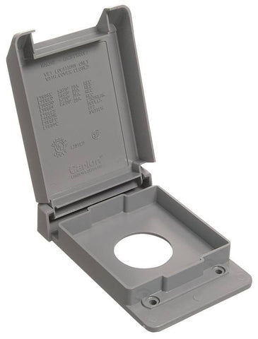 Cvr Bx Receptacle 15a Gry