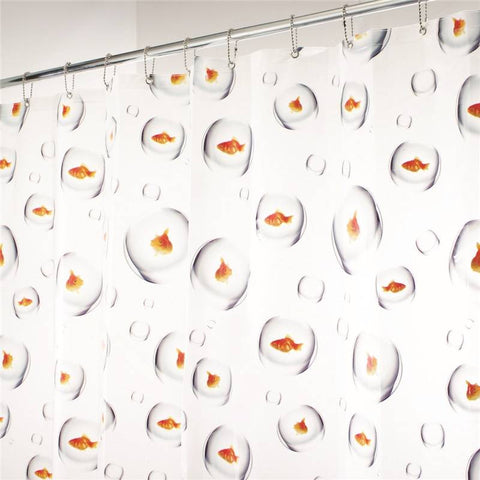 Shower Curtain Bubl Fish 72x72