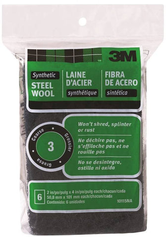 Pad Stl Wool Synthetic Coarse