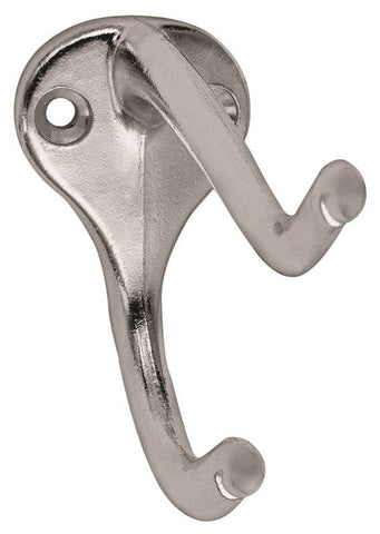 Coat-hat Hook 3in Zinc Brt Brs