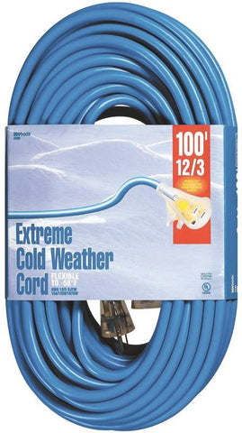 Cord Ext Cldflx 12-3x100ft Blu