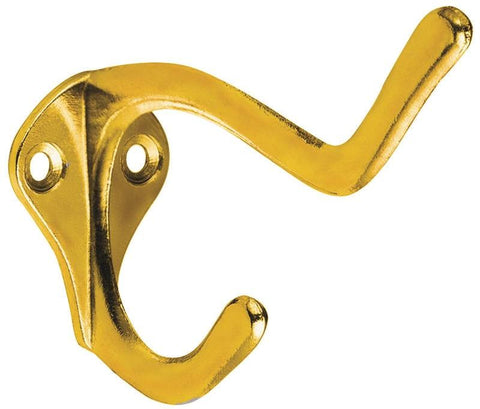 Coat-hat Hook Zinc Bright Brs