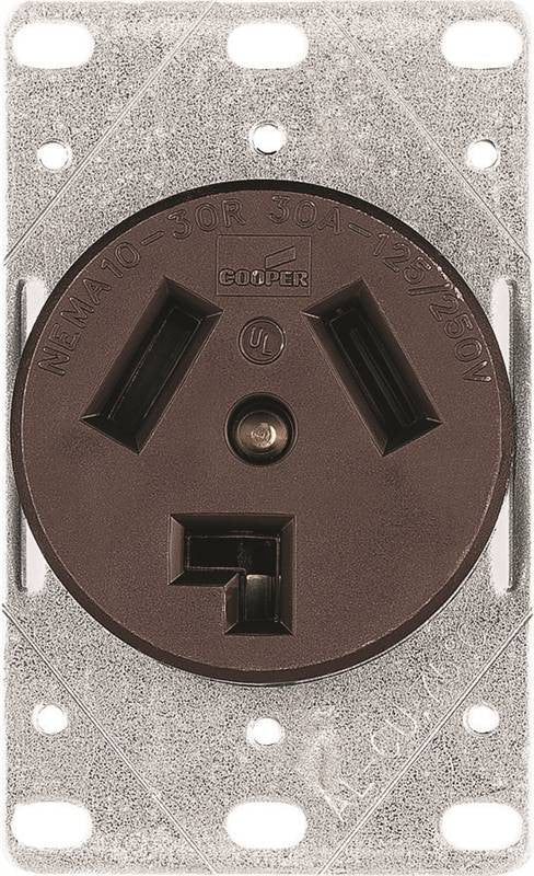 Receptacle Pwr Flush 3p-3w 30a