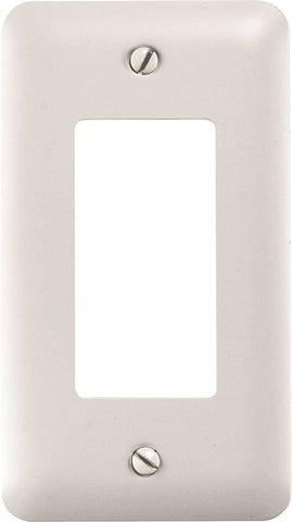 Wall Plate 1g Decr Steel White