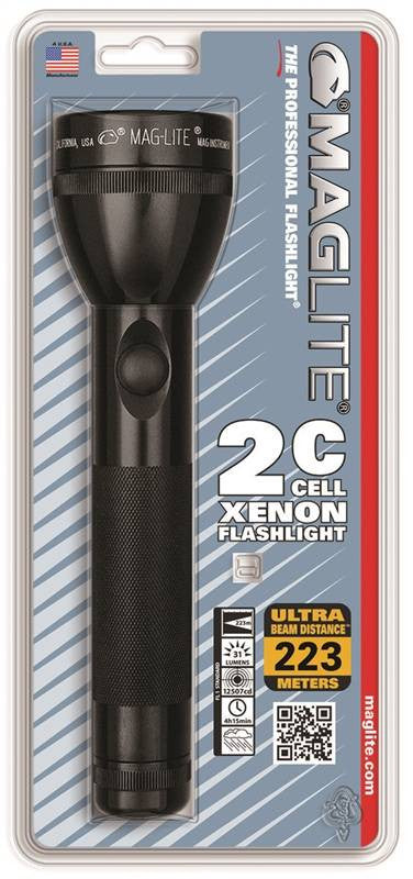 Flashlight 2 Cell C Black Dur