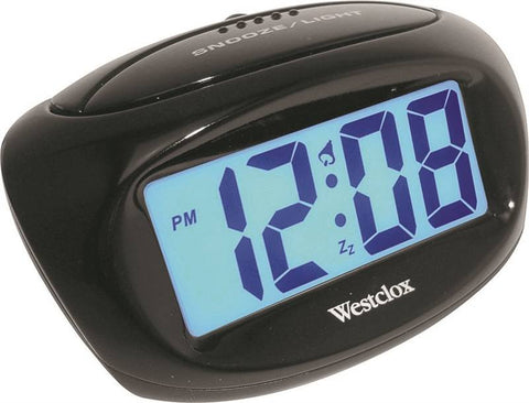 Clock Alarm Lcd Dig Blk 1in