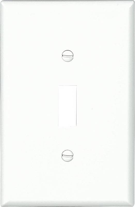 Wall Plate 1gang Tgl Mid White