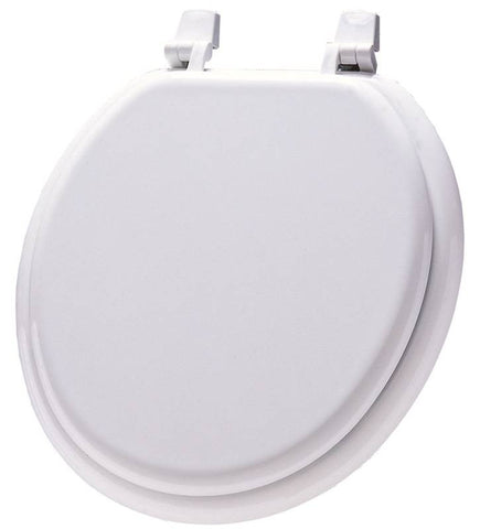 Toilet Seat Rnd Wood White