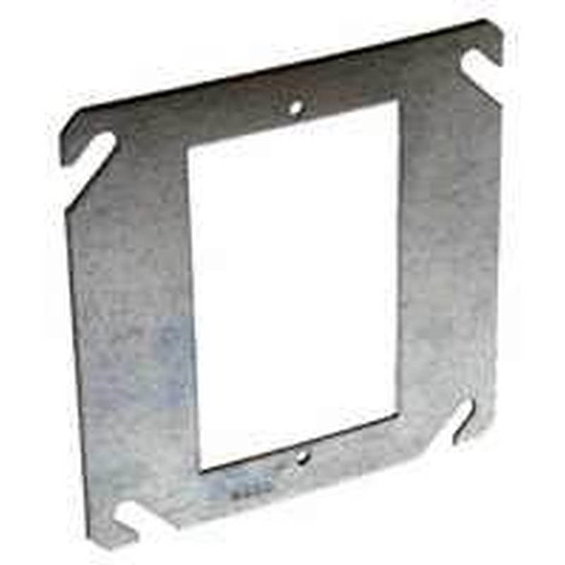 Cover Box Sq Steel Flat 1g 4in